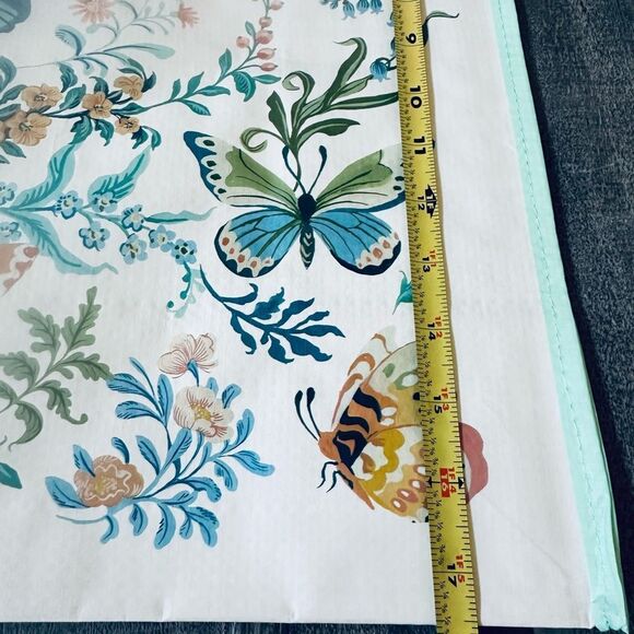 Floral Butterfly Botanical Large Reusable Shopping Tote Bag - Picture 2 of 3